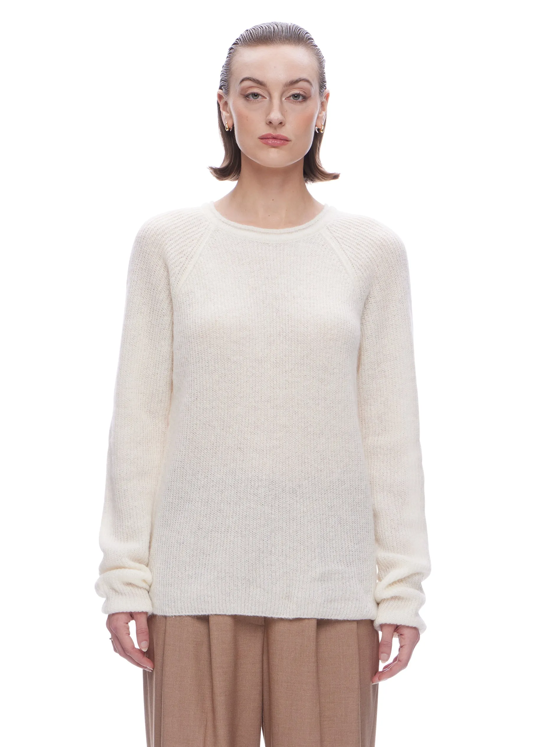 Mijeong Park Mohair Blend Crewneck Sweater