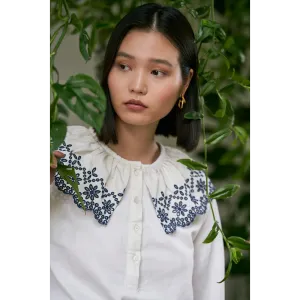 Off-White Floral Detailing Blouse