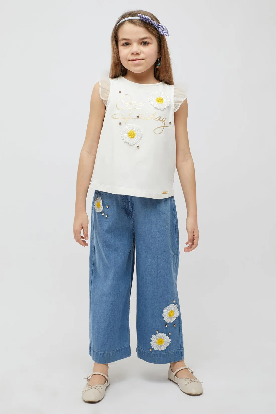 One Friday Off White Breezy Top