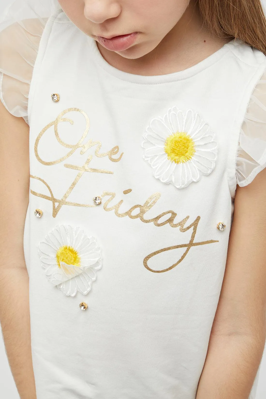 One Friday Off White Breezy Top