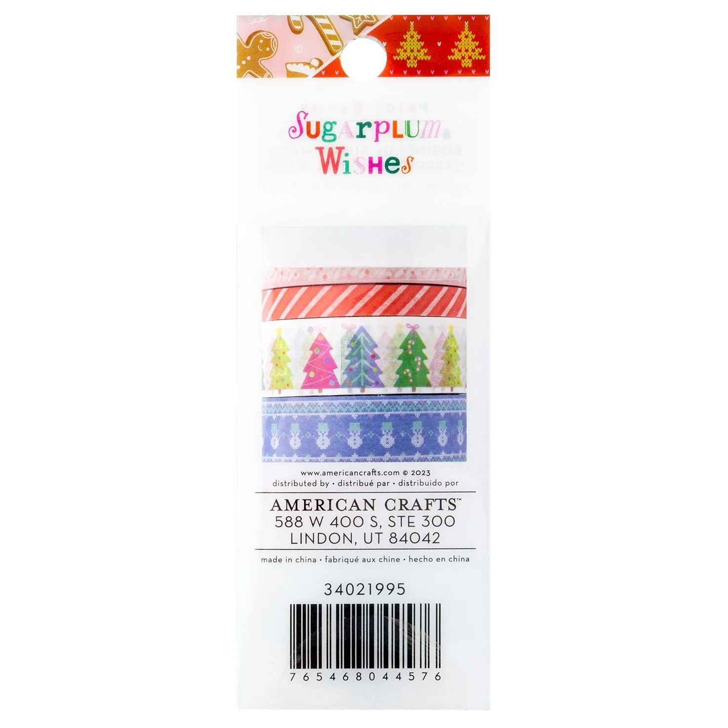 Paige Evans Sugarplum Wishes Washi Tape 8/Pkg