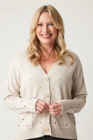 Parkhurst Top - Giana Dot Cardi - Sand