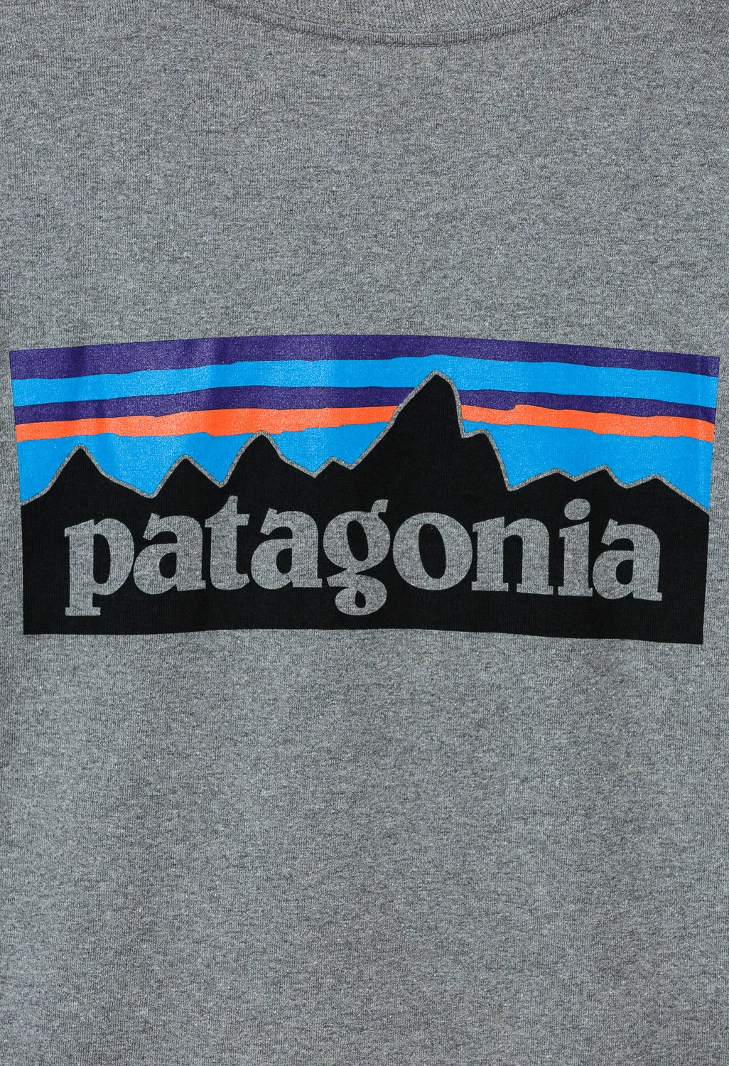 Patagonia P6 Logo Men's Long Sleeve Responsibili-Tee - Gravel Heather