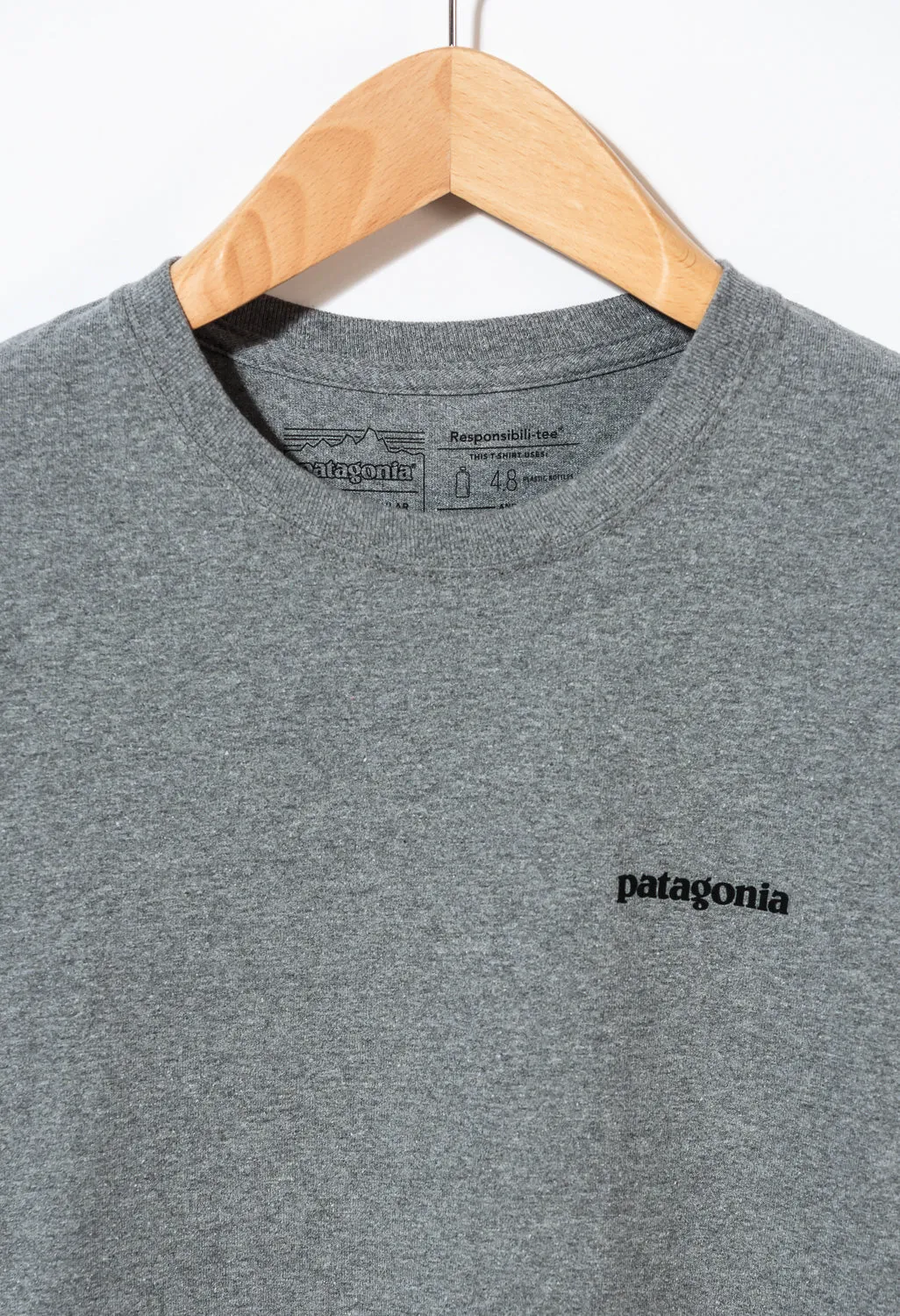 Patagonia P6 Logo Men's Long Sleeve Responsibili-Tee - Gravel Heather