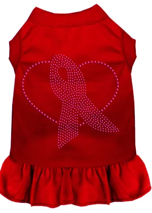 Pink Ribbon Rhinestone Dress Red Xxxl