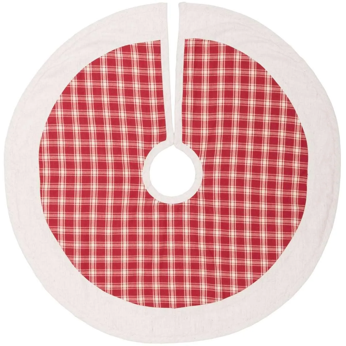 Red Plaid Mini Christmas Tree Skirt 21 VHC Brands