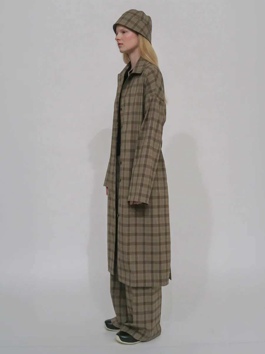 RELAXED PULL ON PANT- TECHNICAL PLAID