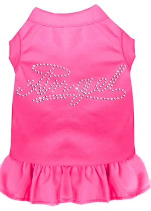 Rhinestone Angel Dress Bright Pink Xl