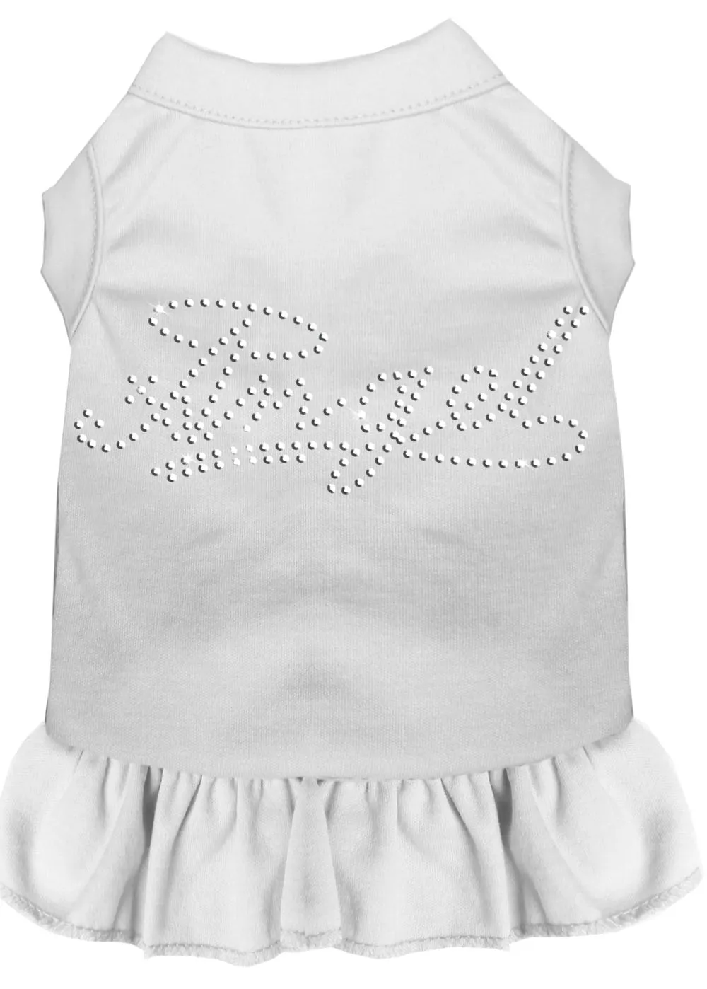 Rhinestone Angel Dress White Xxxl