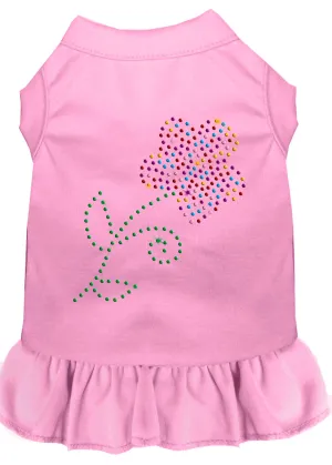 Rhinestone Multi Flower Dress Light Pink Xl