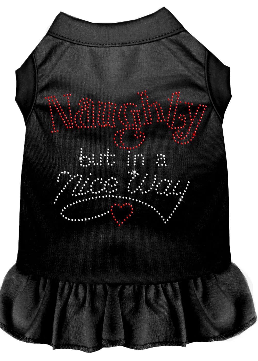 Rhinestone Naughty But In A Nice Way Dress Black Sm