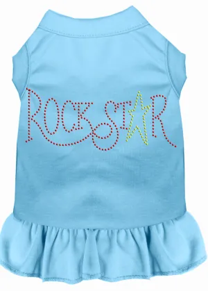 Rhinestone Rockstar Dress Baby Blue Sm