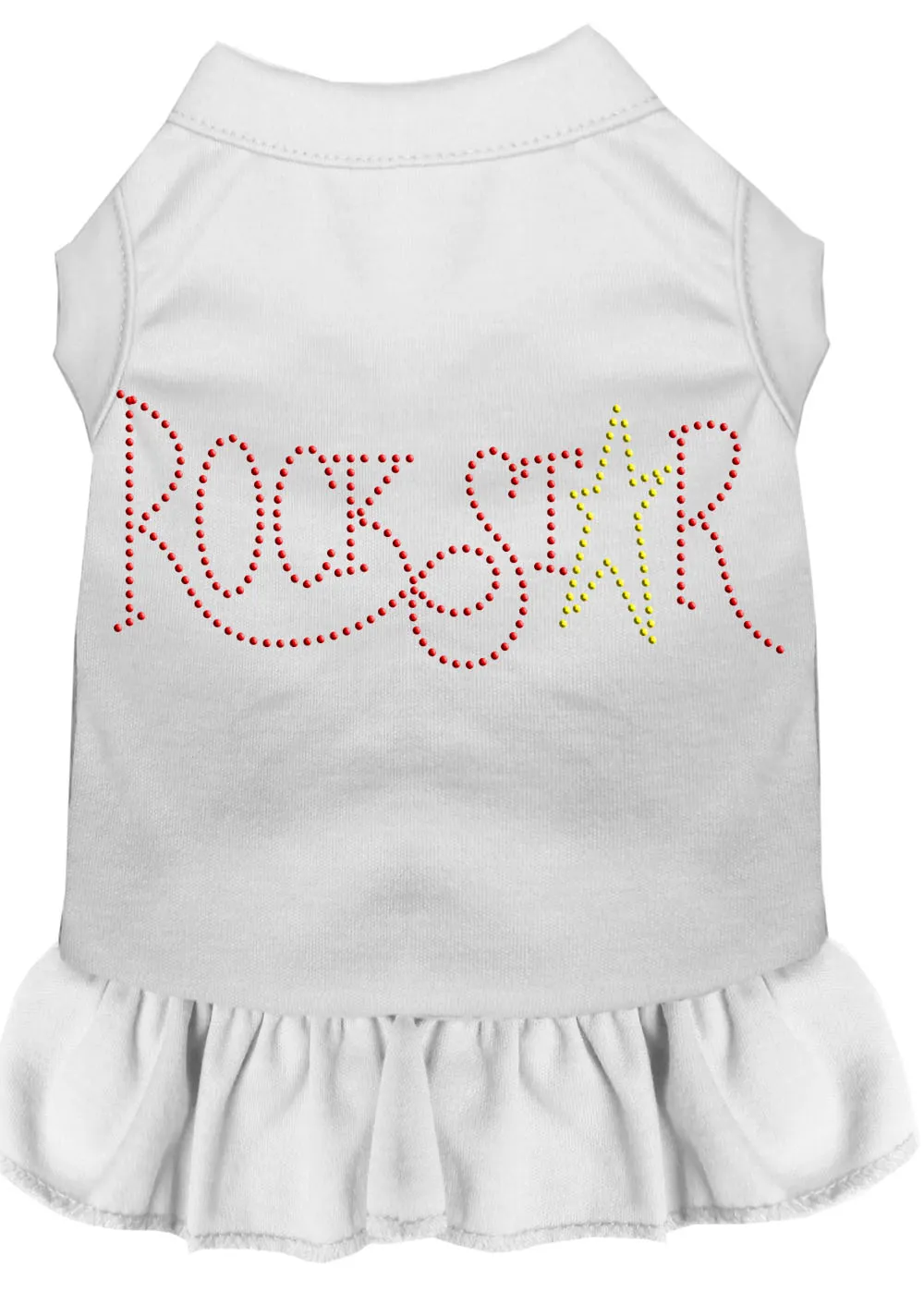 Rhinestone Rockstar Dress White Sm