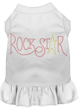 Rhinestone Rockstar Dress White Sm