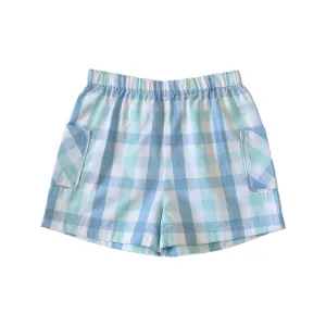 SAMPLE Holice Boys Shorts - Seaside Plaid Size 4 and 5