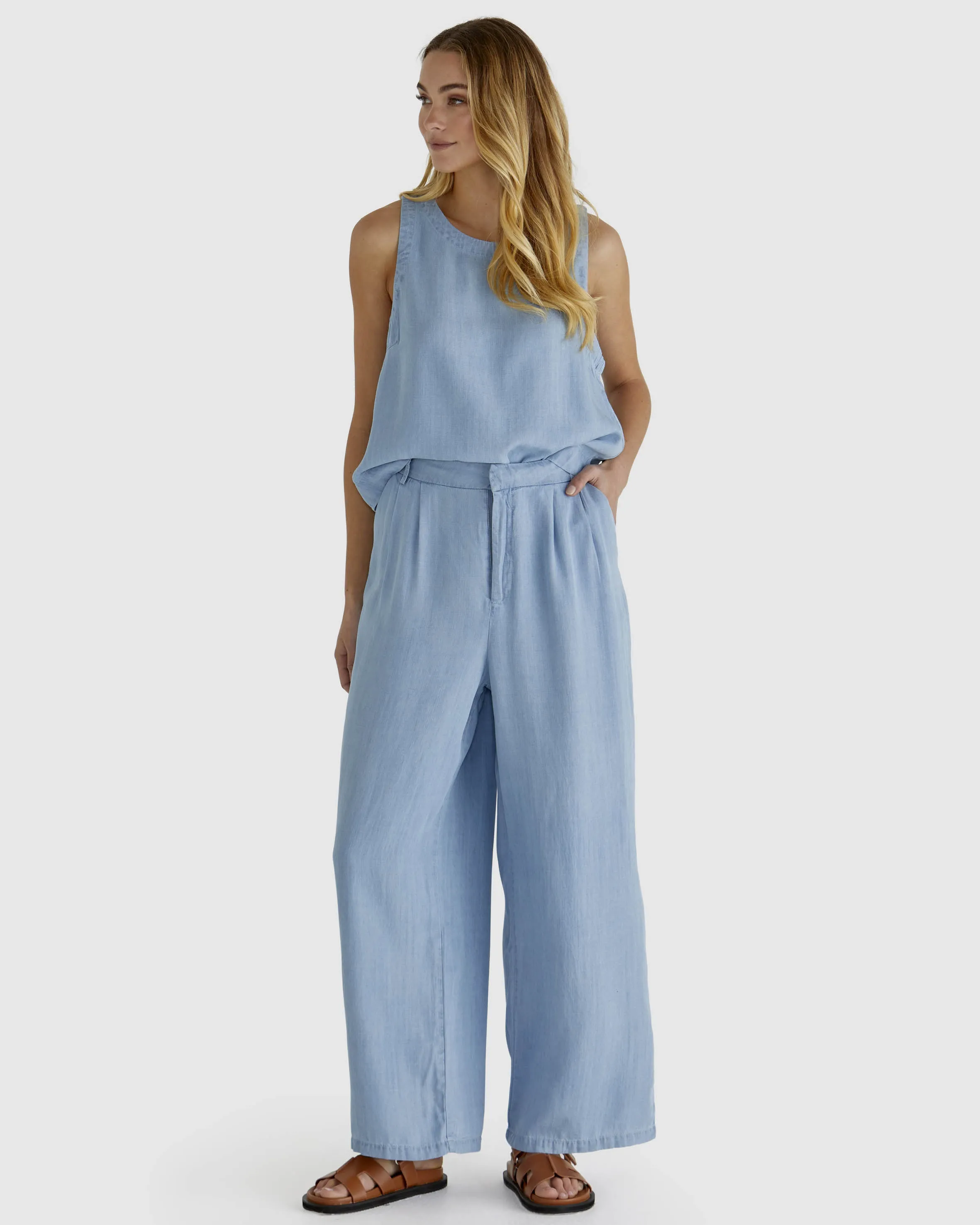 Sass Rye Pant 18627PWSS - Chambray