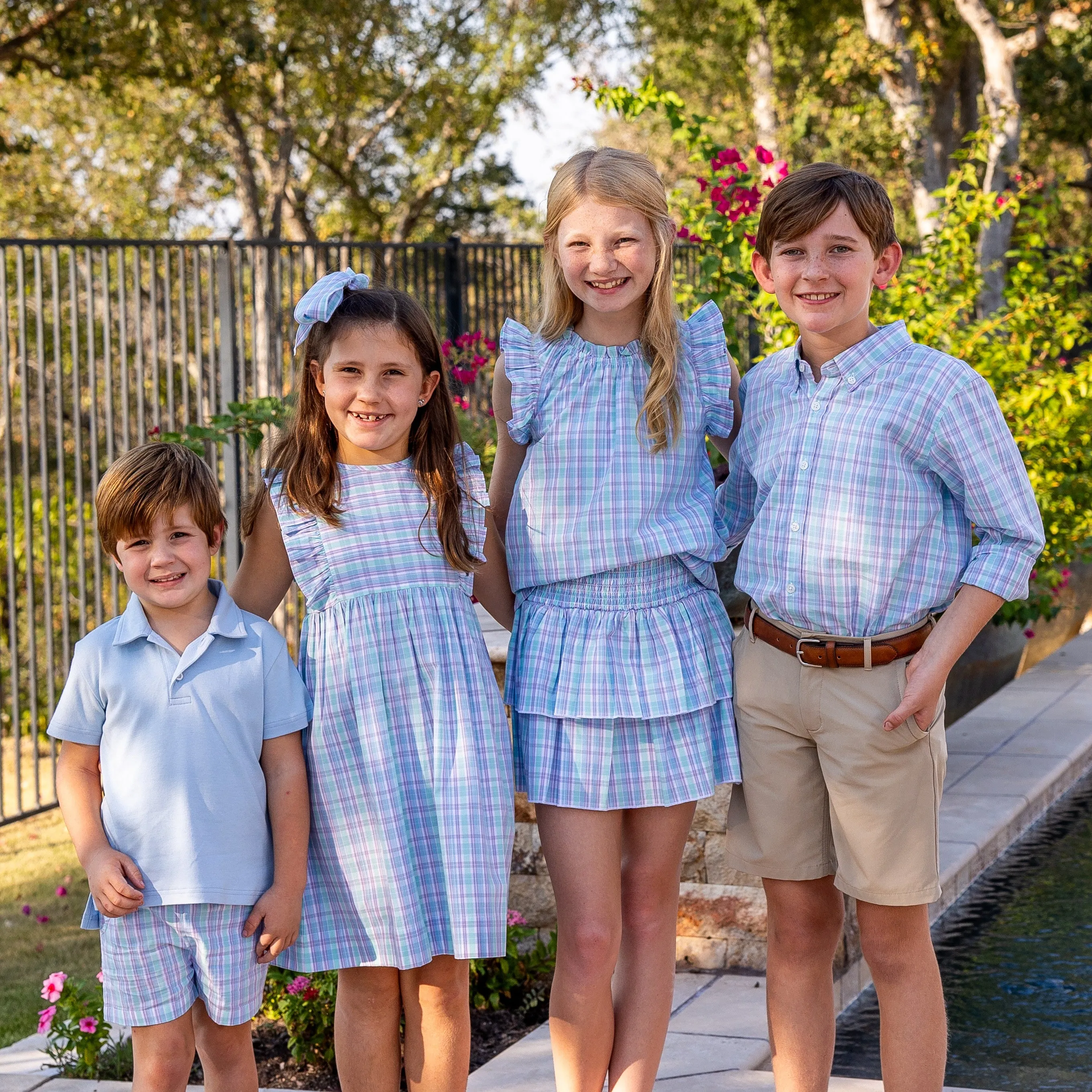 Saylor Girls Top - Ponte Vedra Plaid
