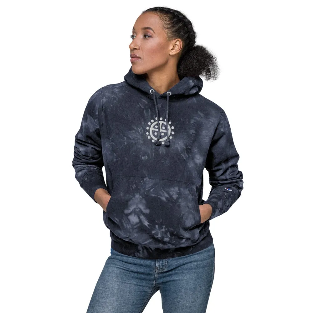 Sun Wheel Engraved Tie-dye Hoodie