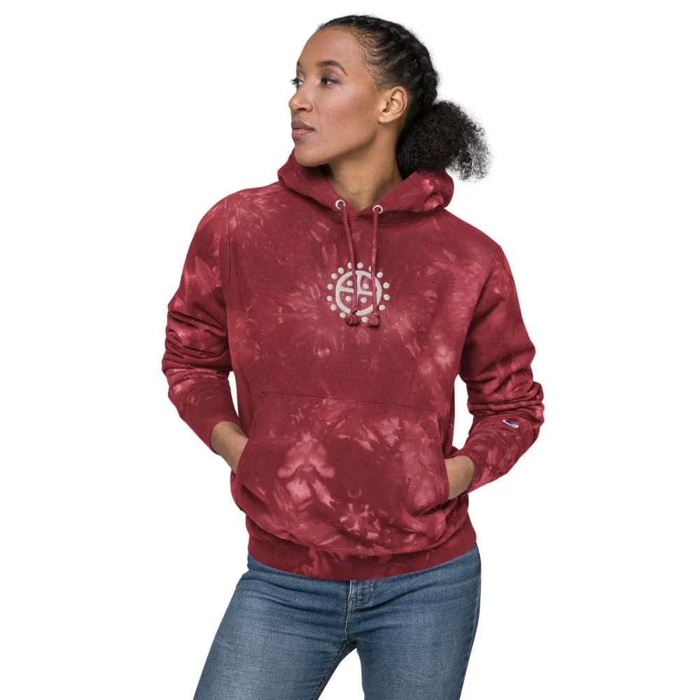 Sun Wheel Engraved Tie-dye Hoodie