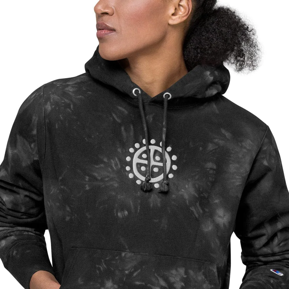 Sun Wheel Engraved Tie-dye Hoodie