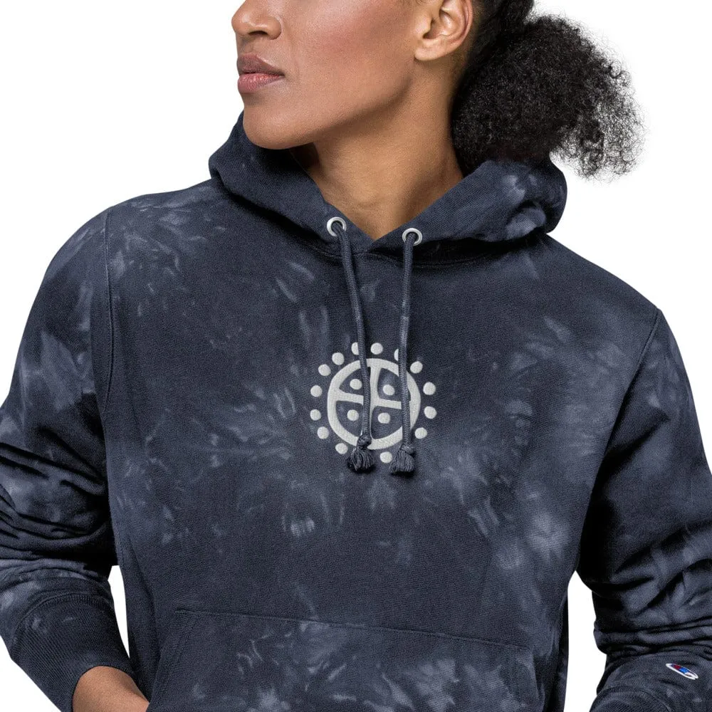 Sun Wheel Engraved Tie-dye Hoodie