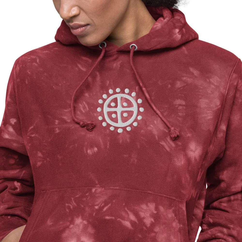 Sun Wheel Engraved Tie-dye Hoodie