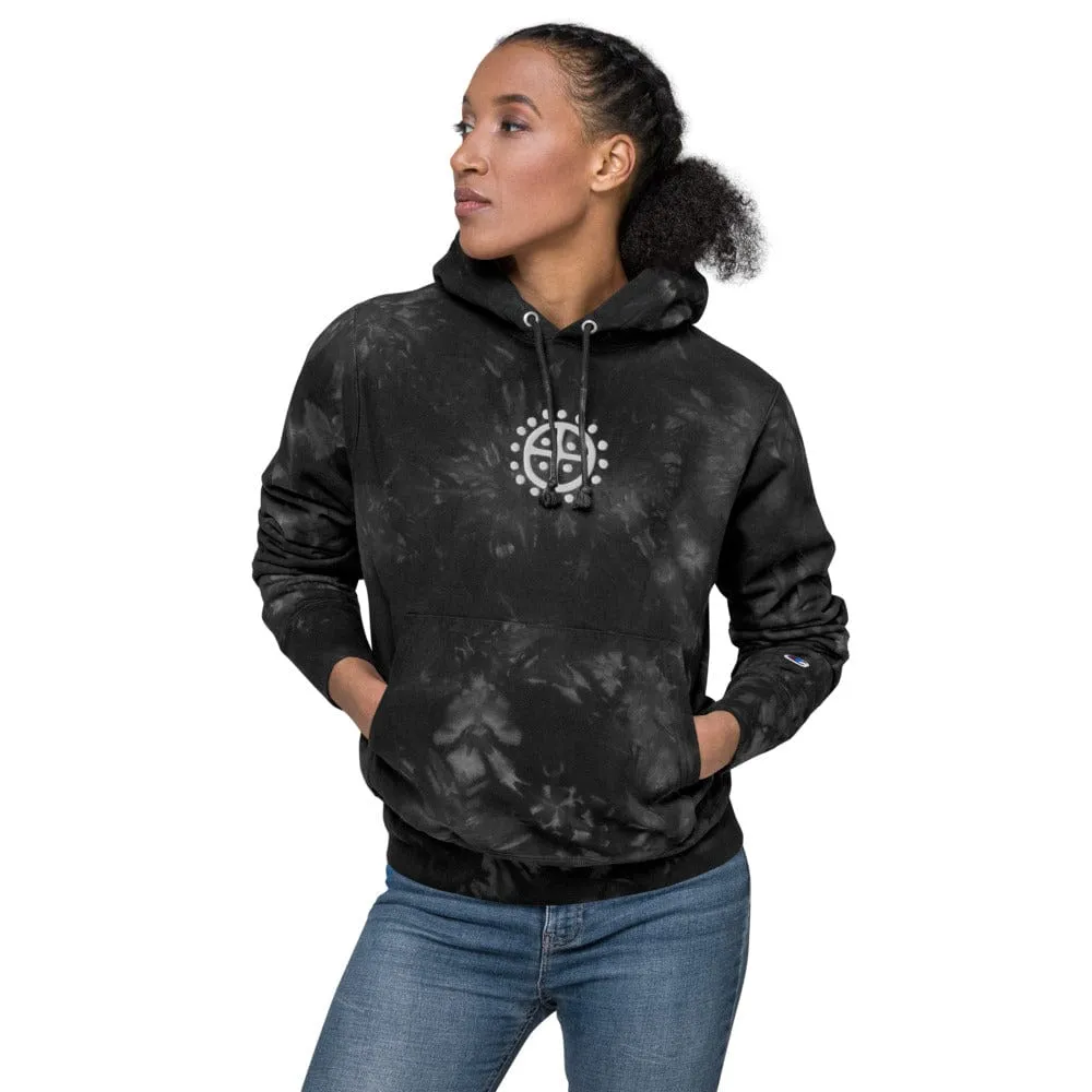 Sun Wheel Engraved Tie-dye Hoodie