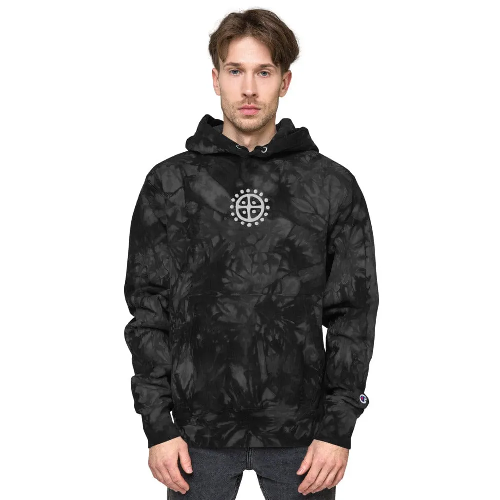 Sun Wheel Engraved Tie-dye Hoodie