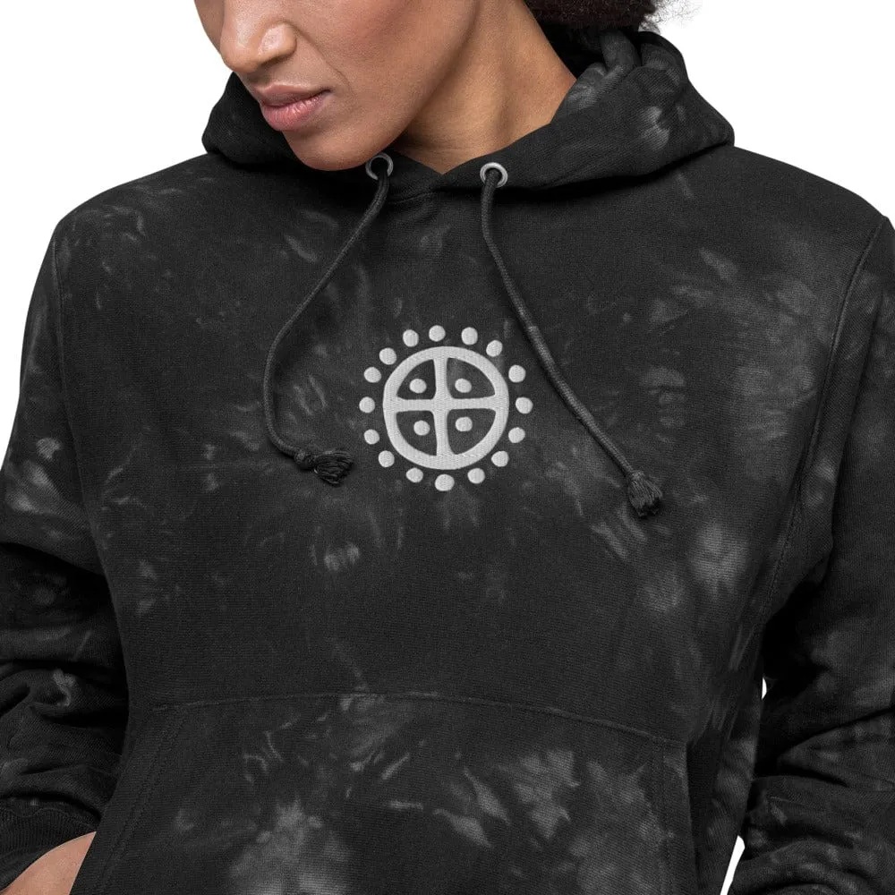Sun Wheel Engraved Tie-dye Hoodie