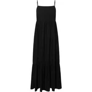 Tara linen strap dress / 100026 - Black (Nero)