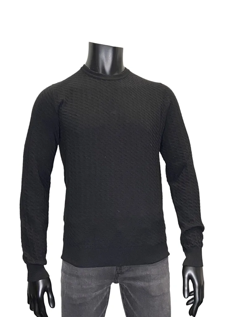 TEXTURED KNIT CREWNECK - FERRANTE