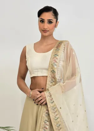 The NB Cream Sleeveless Silk Blouse (4-24)