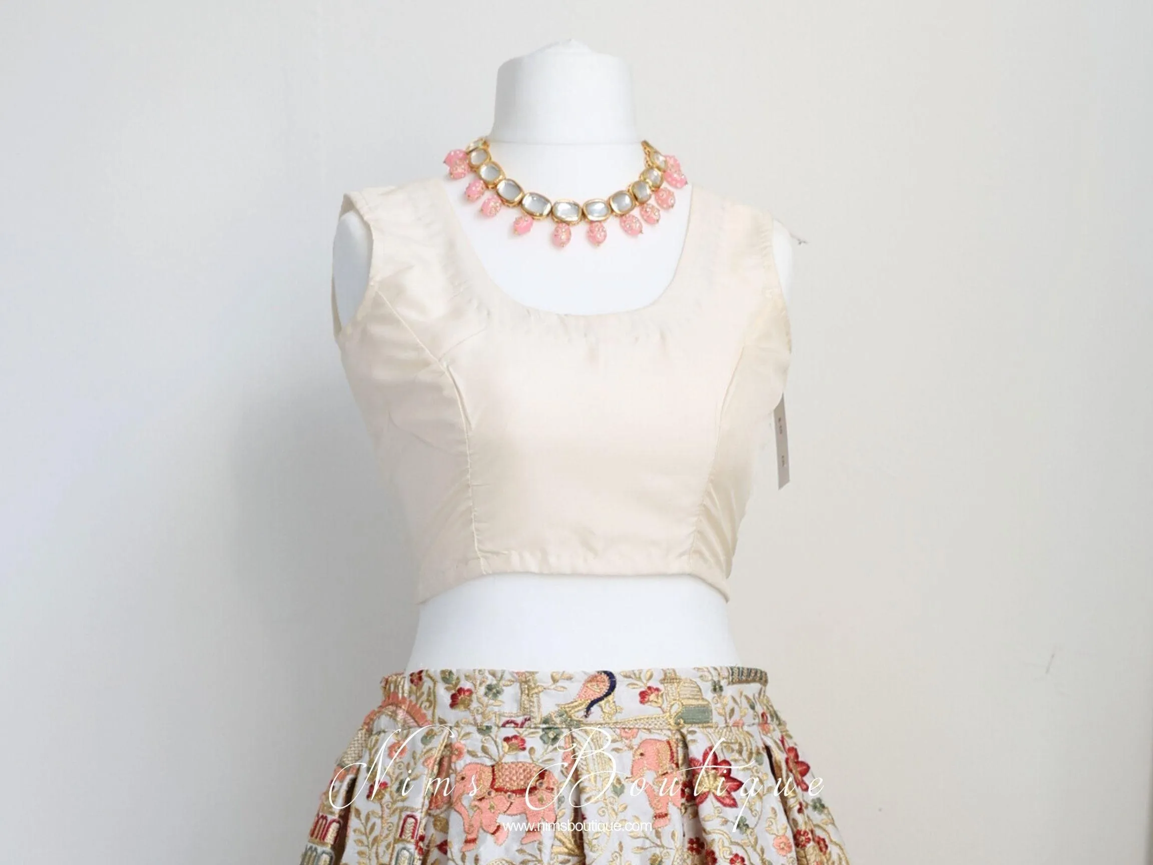 The NB Cream Sleeveless Silk Blouse (4-24)