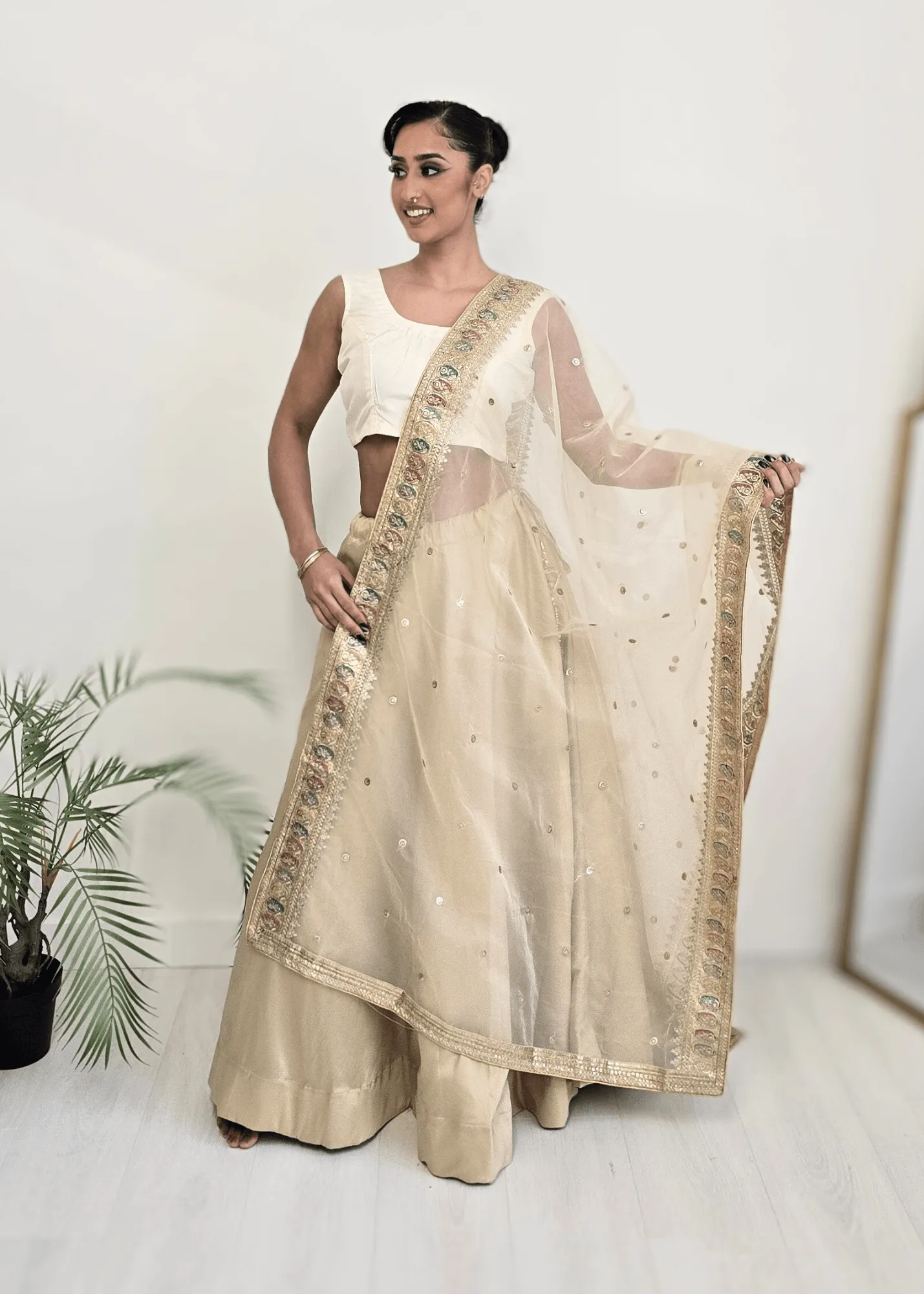 The NB Cream Sleeveless Silk Blouse (4-24)