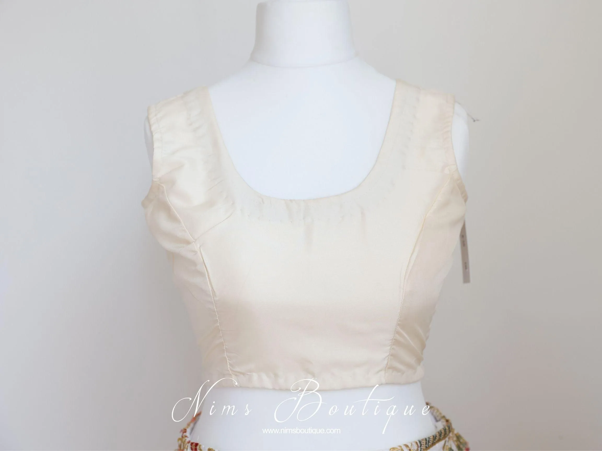 The NB Cream Sleeveless Silk Blouse (4-24)