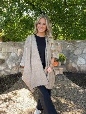 Whipstitch Poncho Cardigan
