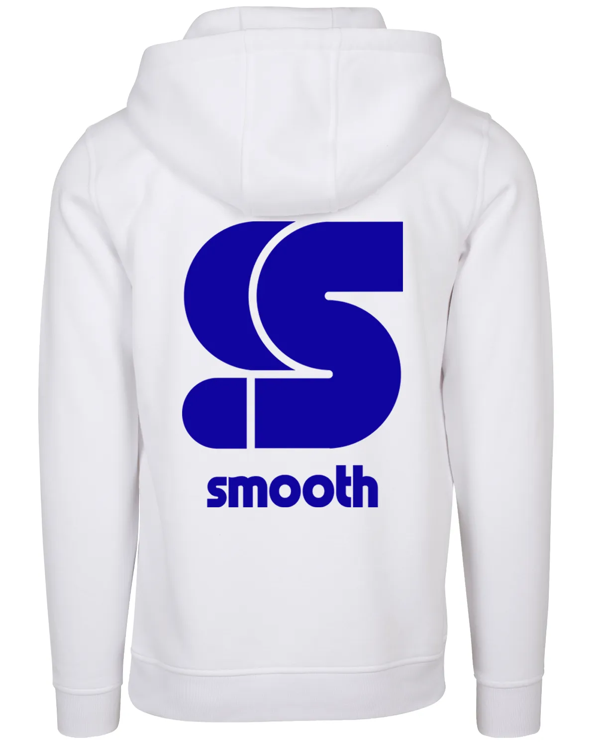 White Kids Hoodie / S Logo Blue Front Back Girls