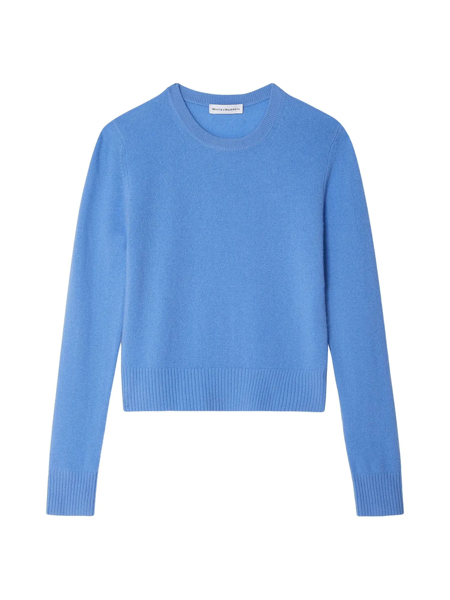 White   Warren Shrunken Classic Cashmere Crewneck