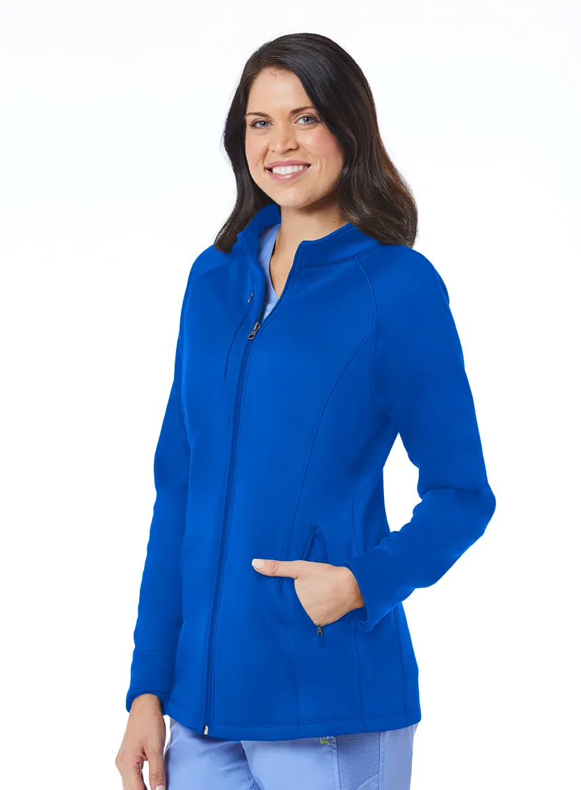 Women's Warm-up Bonded Fleece Jacket by Maevn XS-3XL- Navy